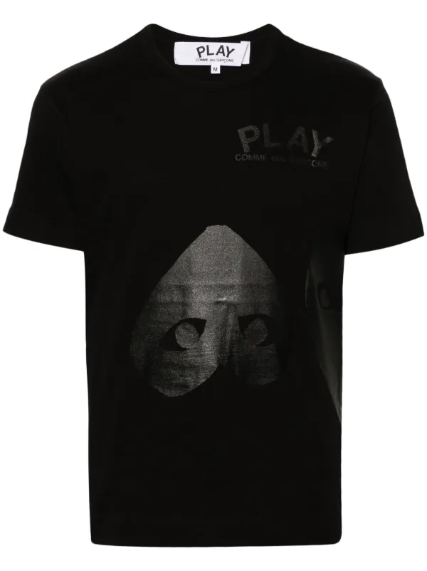 【2025福袋】 Comme Des Garçons Play ロゴ Tシャツ | ブラック | FARFETCH JP トップス