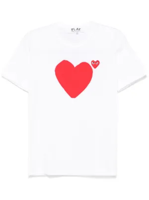 Comme Des Garçons Play crew-neck T-shirt | White | FARFETCH