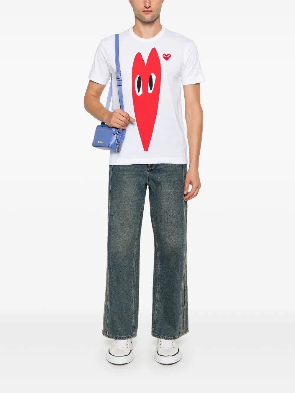 Comme Des Garçons Play T-shirt met print - Wit