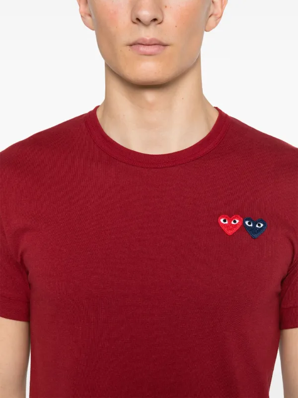 Comme Des Garçons Play heart-patch T-shirt | Red | FARFETCH