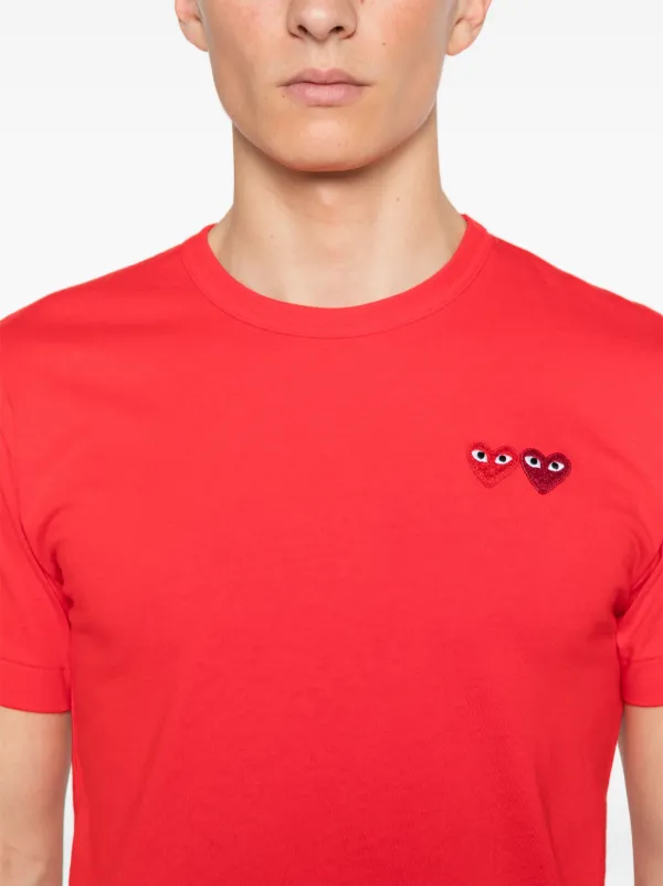 Comme Des Garçons Play heart-patch T-shirt | Red | FARFETCH