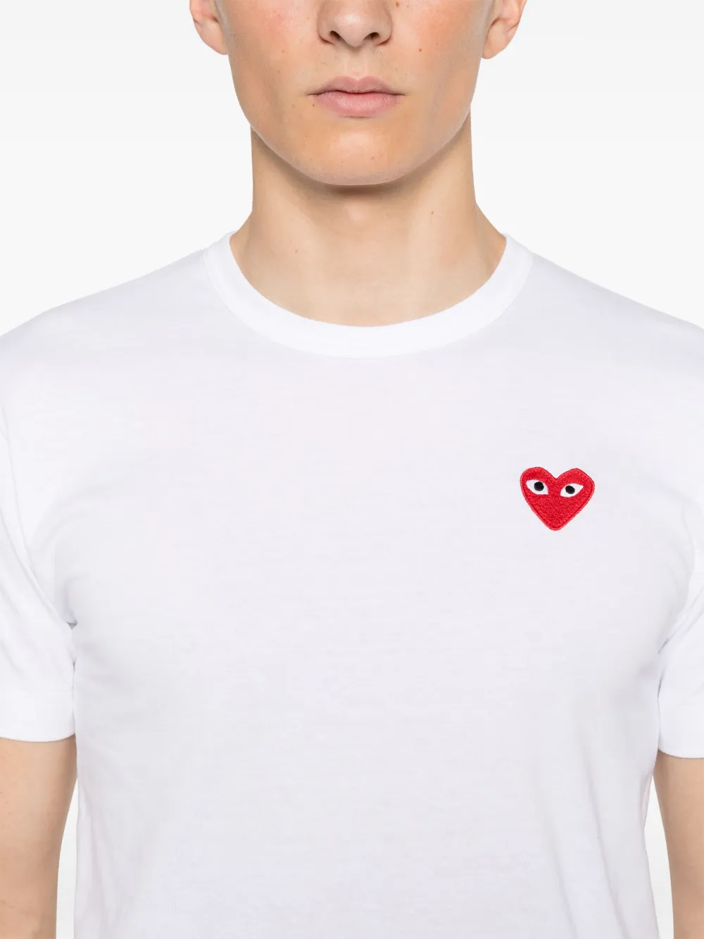 Comme Des Garçons Play T-shirt met hartprint Wit