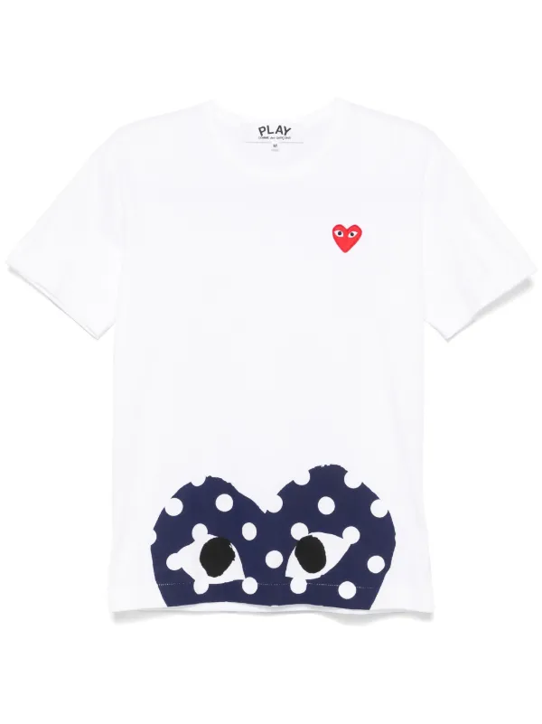Comme Des Garçons Play ハートプリント Tシャツ | ホワイト
