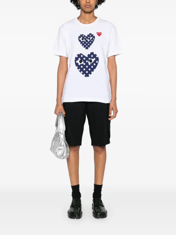 Comme Des Garçons Play ハートモチーフ Tシャツ | ホワイト | FARFETCH JP