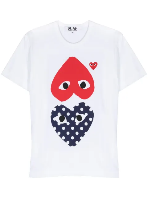Comme Des Garçons Play playera con corazón estampado