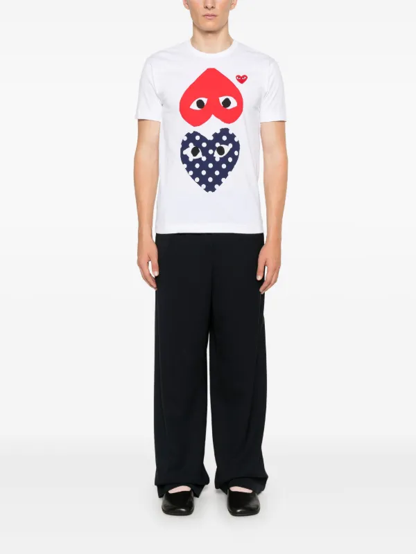 Comme Des Garçons Play heart-print T-shirt White FARFETCH SG