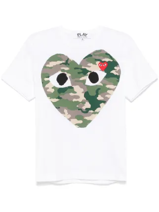 Comme Des Garçons Play カモフラージュ ハート Tシャツ