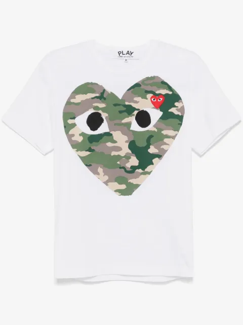 Comme Des Garçons Play playera con estampado militar