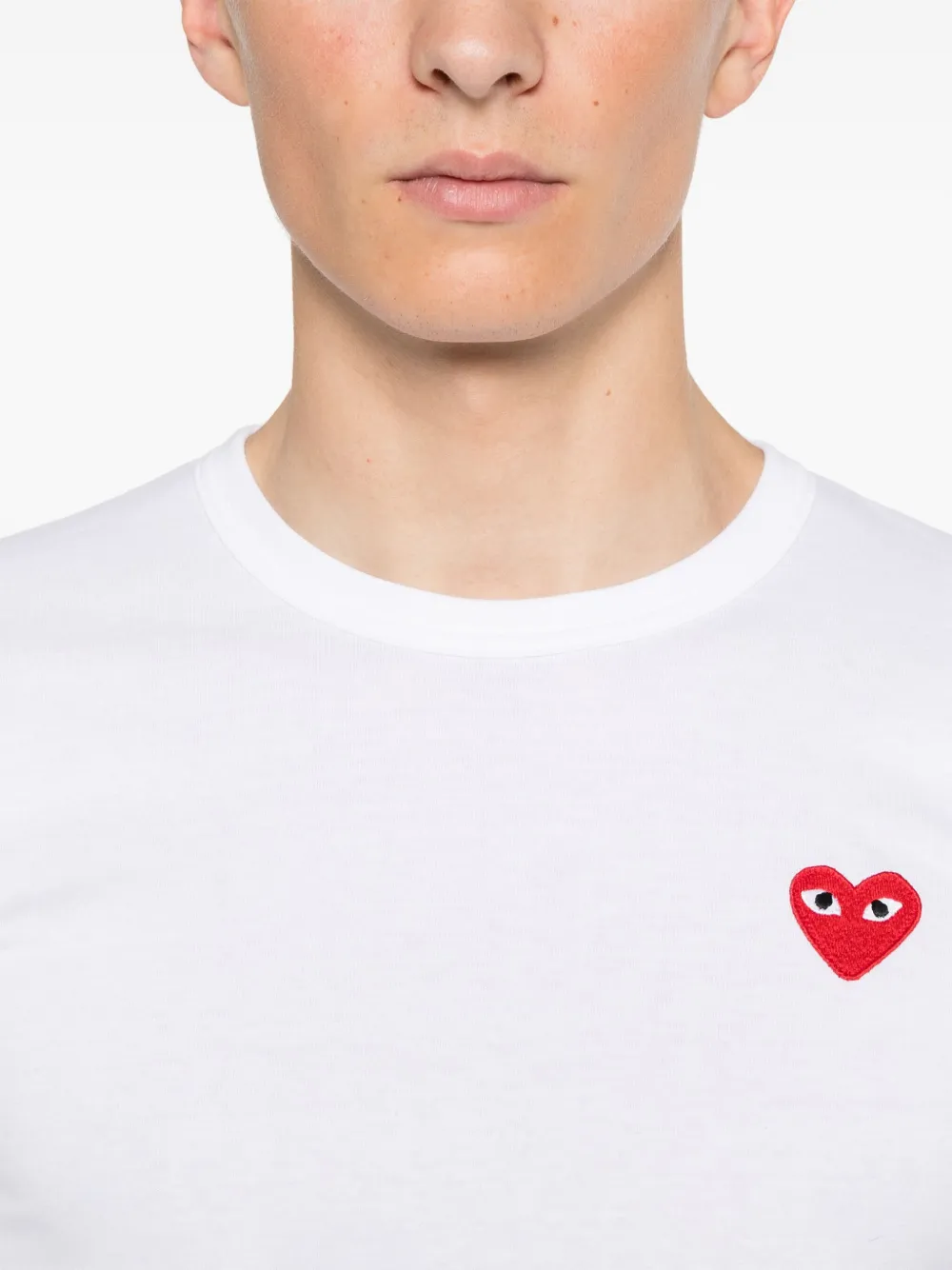 Comme Des Garçons Play T-shirt met hartpatch Wit