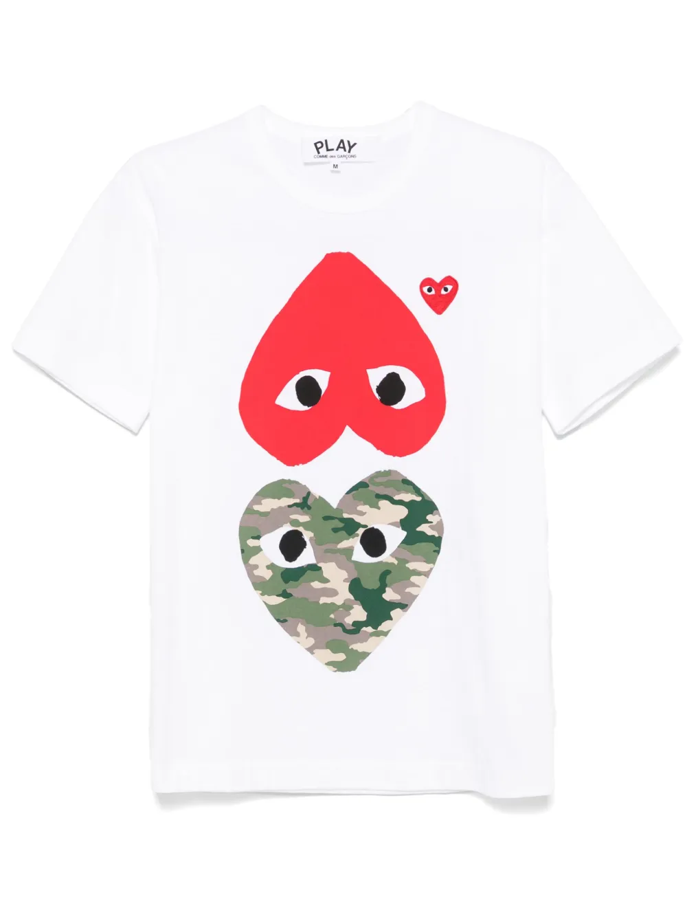 Comme Des Garçons Play T-shirt met hartprint Wit