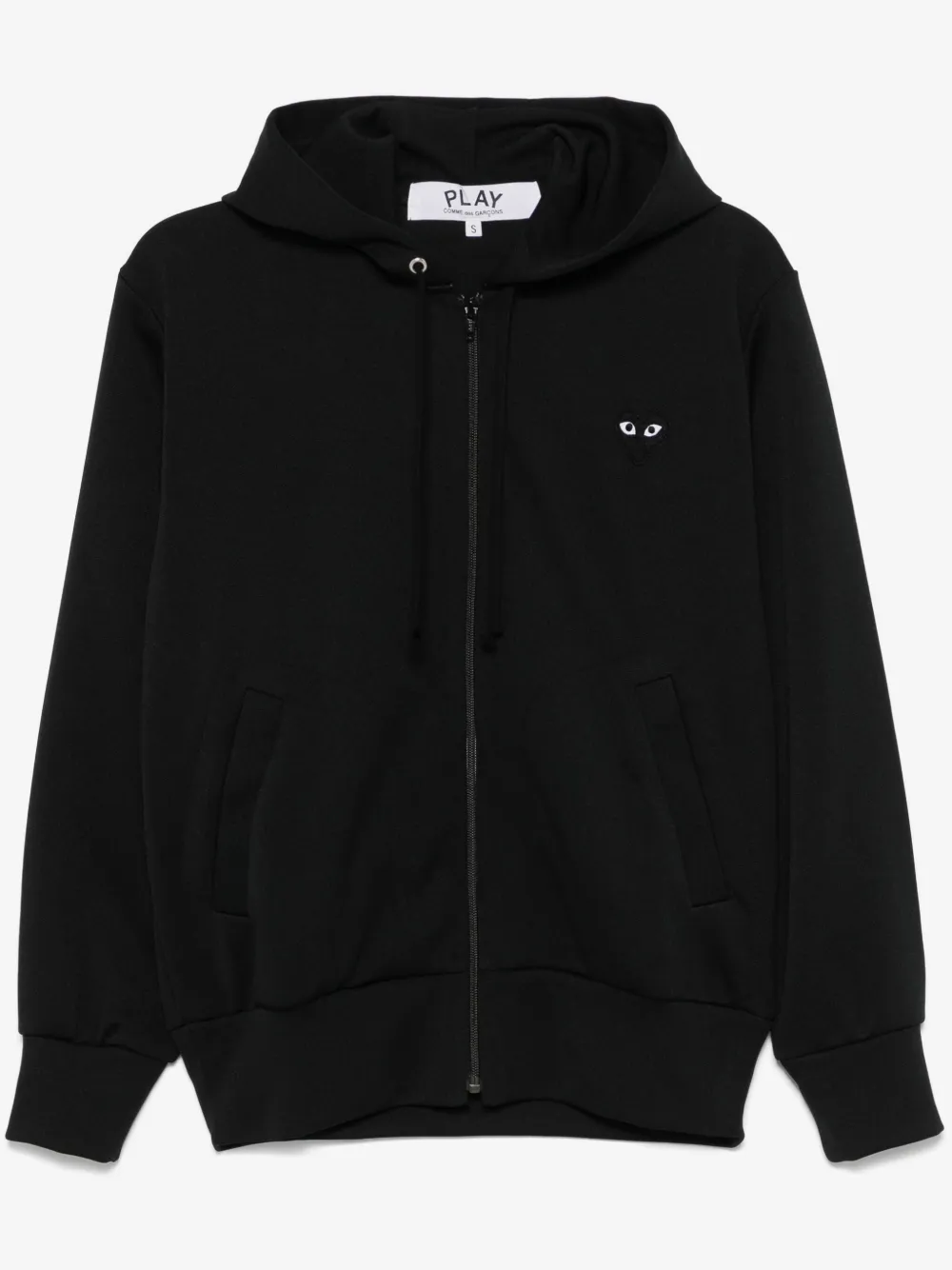 Comme Des Garçons Play heart-patch zip-up hoodie | Black | Image 1