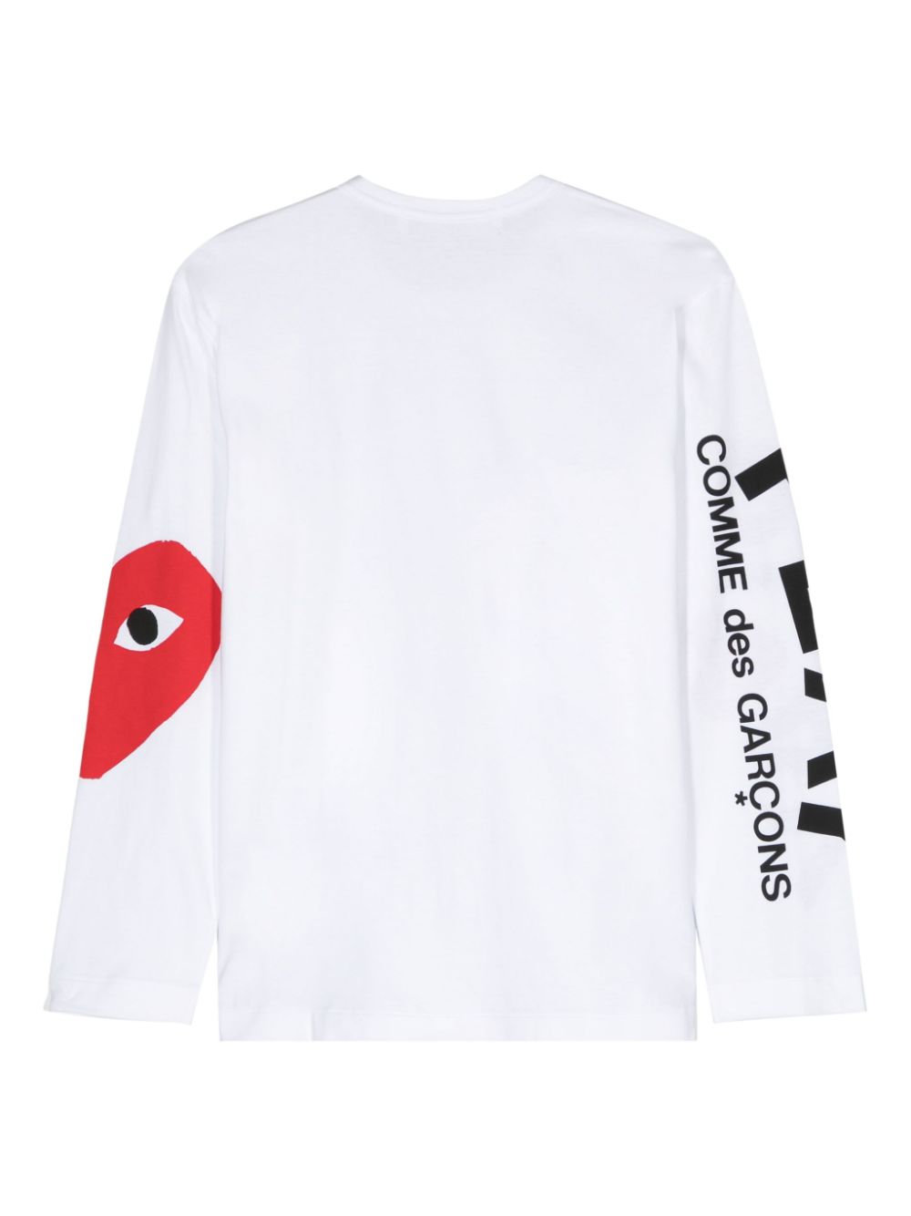 Shop Comme Des Garçons Play Heart-print T-shirt In 白色