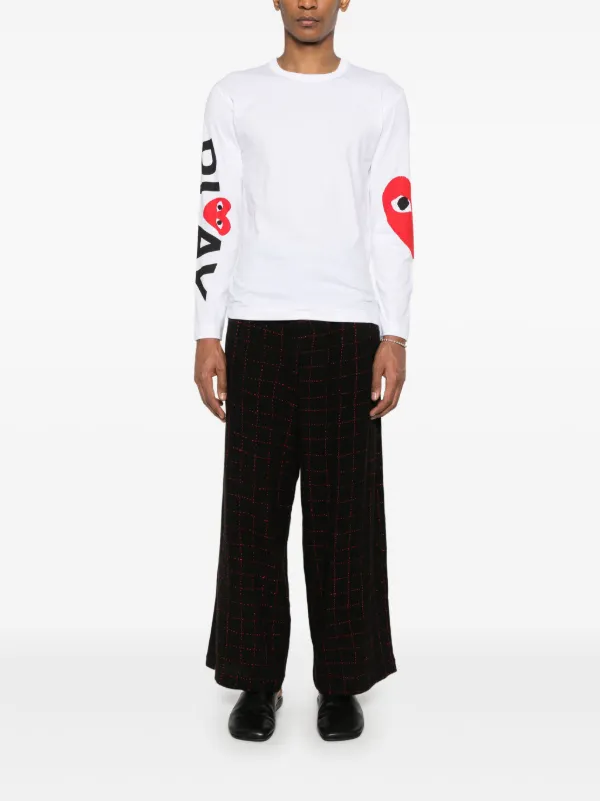 Comme Des Garçons Play ハートプリント ロングTシャツ