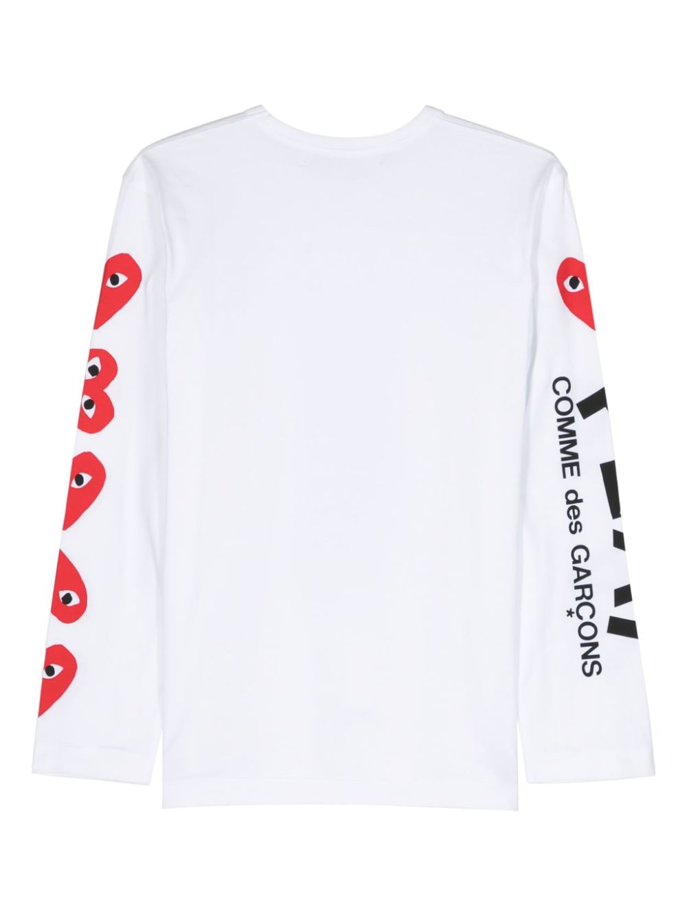 Comme Des Garçons Play T-shirt met hartprint - Wit