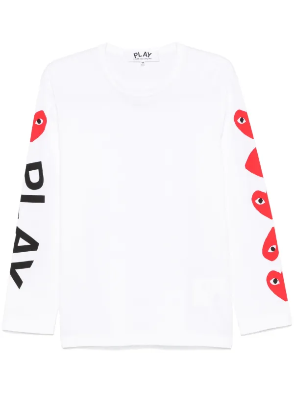 Comme Des Garçons Play ハートプリント Tシャツ | ホワイト