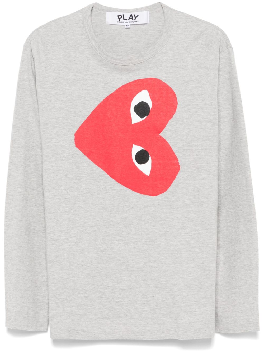 Comme Des Garçons Play T-shirt met hartprint Grijs