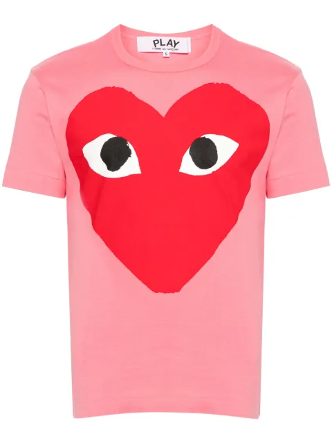 Comme Des Garçons Play playera con corazón estampado