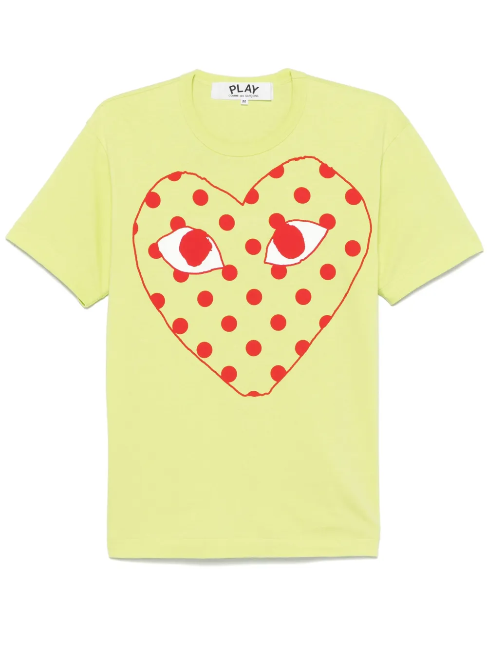 Comme Des Garçons Play Katoenen T-shirt met logoprint Groen