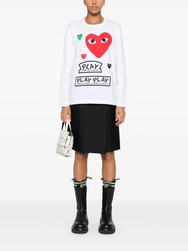 Comme Des Garçons Play logo-print T-shirt | White | FARFETCH ZA