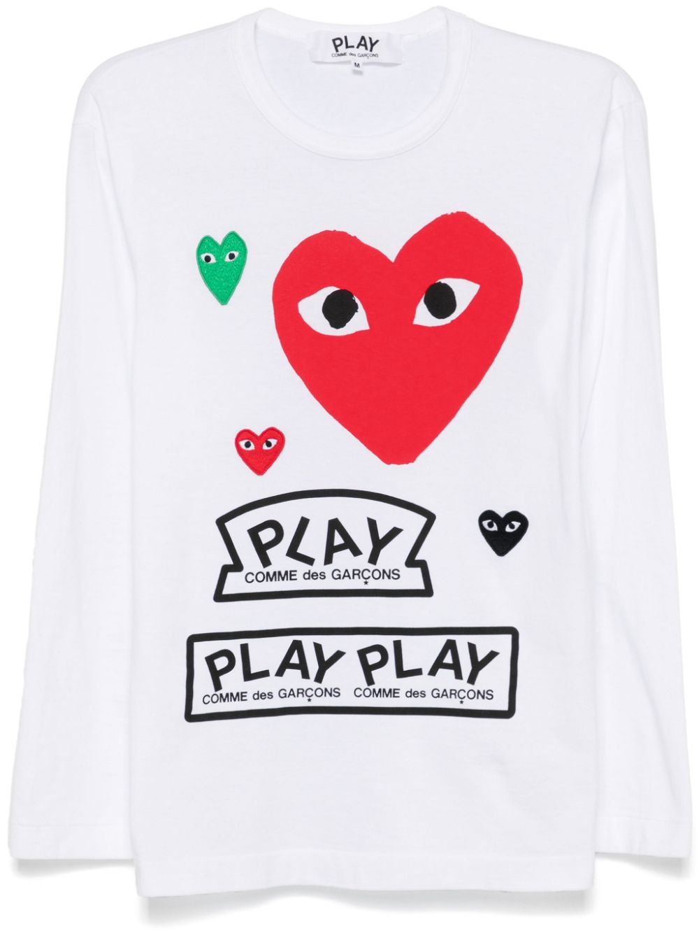 Comme Des Garçons Play T-shirt met logoprint Wit