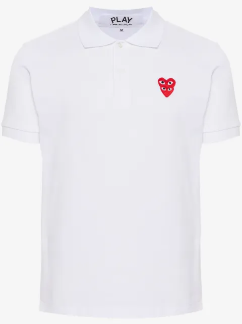 Comme Des Garçons Play playera tipo polo con parche de corazón