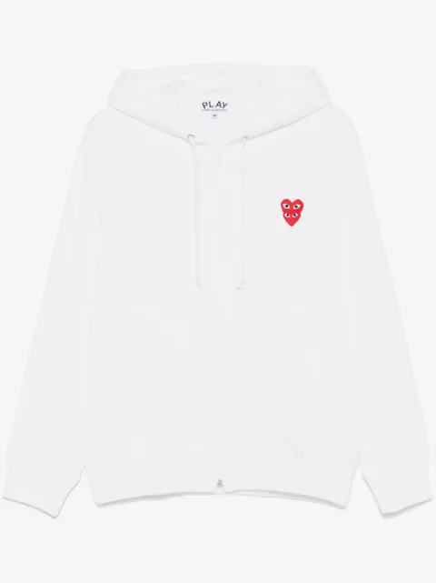 Comme Des Garçons Play hoodie con parche de corazón y cierre