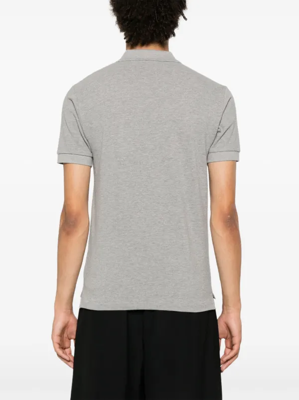 【良品】COMME des GARÇONS PLAY グレー ポロシャツ　ハート Comme Des Garçons Play ハートパッチ ポロシャツ | グレー