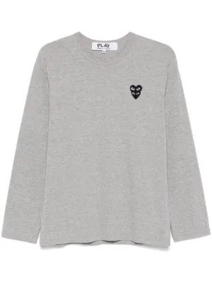 Comme Des Garçons Play ハートパッチ Tシャツ | グレー | FARFETCH JP