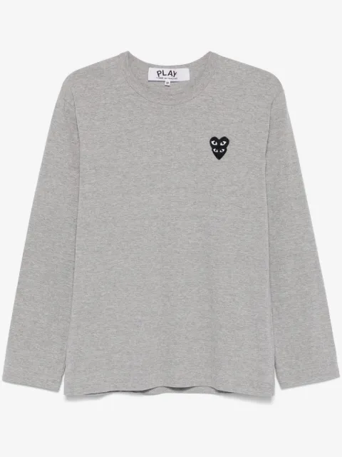 Comme Des Garçons Play Double Heart-patch T-shirt
