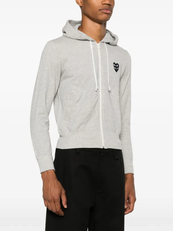 Comme Des Garçons Play Moletom Com Efeito Mescla | Cinza | FARFETCH BR