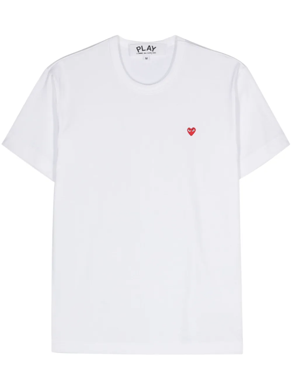 Comme Des Garçons Play Heart-patch Cotton T-shirt In 白色