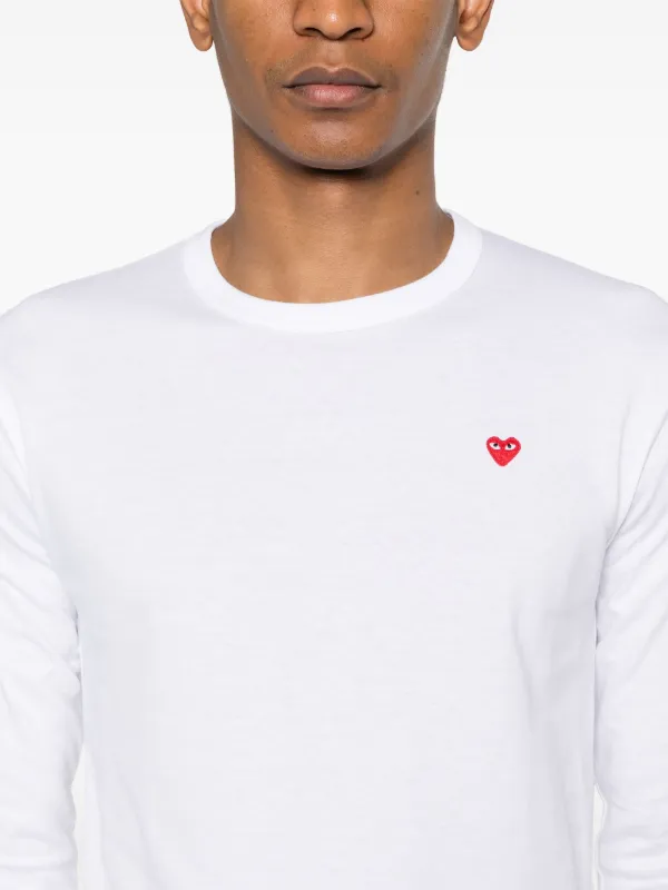 Comme Des Garçons Play Mini Heart-patch T-shirt | White | FARFETCH