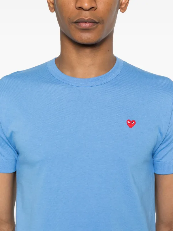 Comme Des Garçons Play Camiseta De Algodão | Azul | FARFETCH BR