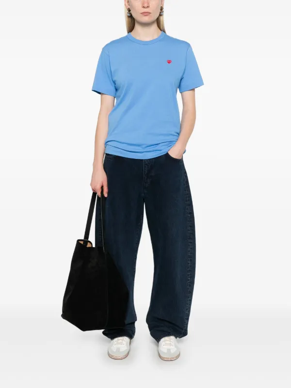 Comme Des Garçons Play コットン Tシャツ | ブルー | FARFETCH JP
