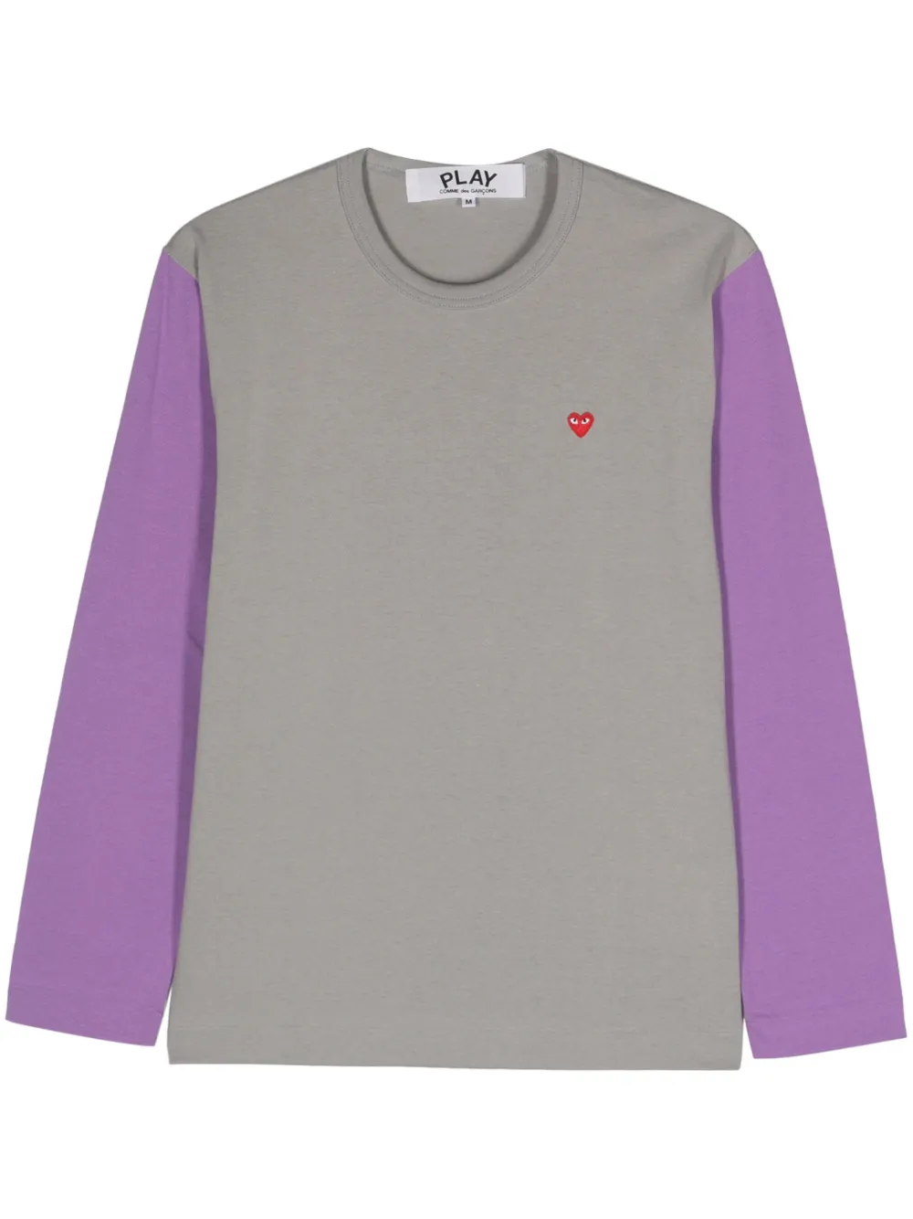 Shop Comme Des Garçons Play Heart-patch T-shirt In Grey
