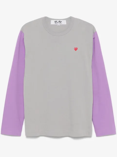 Comme Des Garçons Play Camiseta com patch de coração