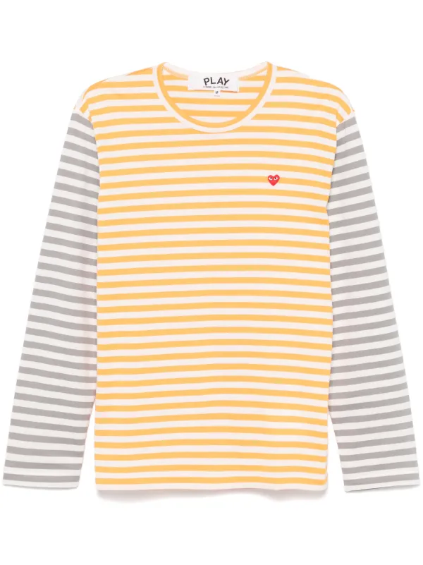 Comme Des Garçons Play ストライプ Tシャツ | オレンジ | FARFETCH JP