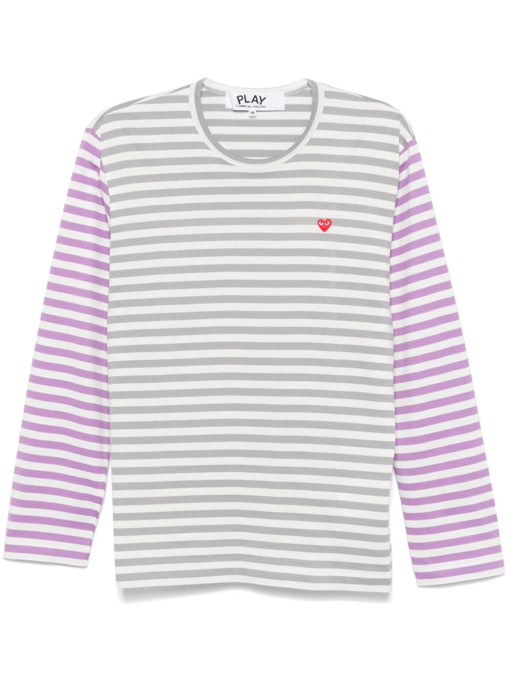 Comme Des Garçons Play Gestreept T-shirt Grijs