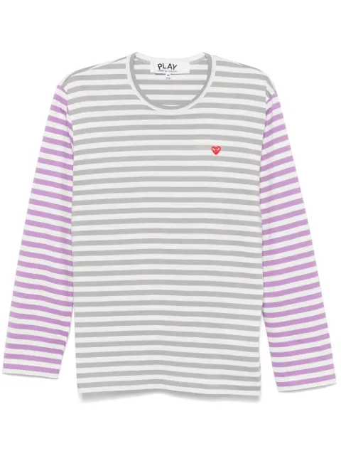 Comme Des Garçons Play playera a rayas con parche de corazón