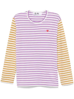 Comme Des Garçons Play ストライプ Tシャツ | ピンク | FARFETCH JP