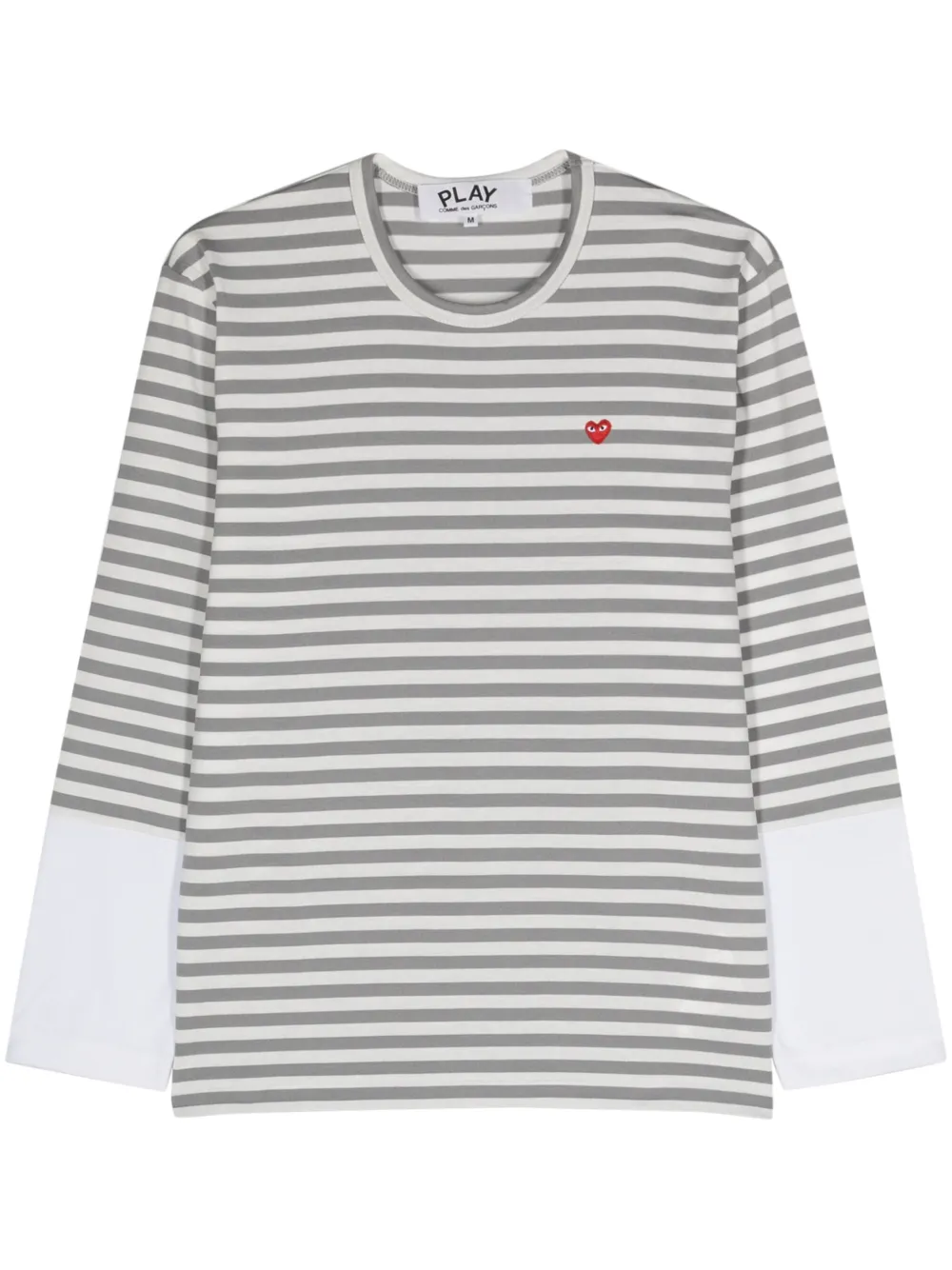 Comme Des Garçons Play Mini Heart-patch T-shirt In Grey