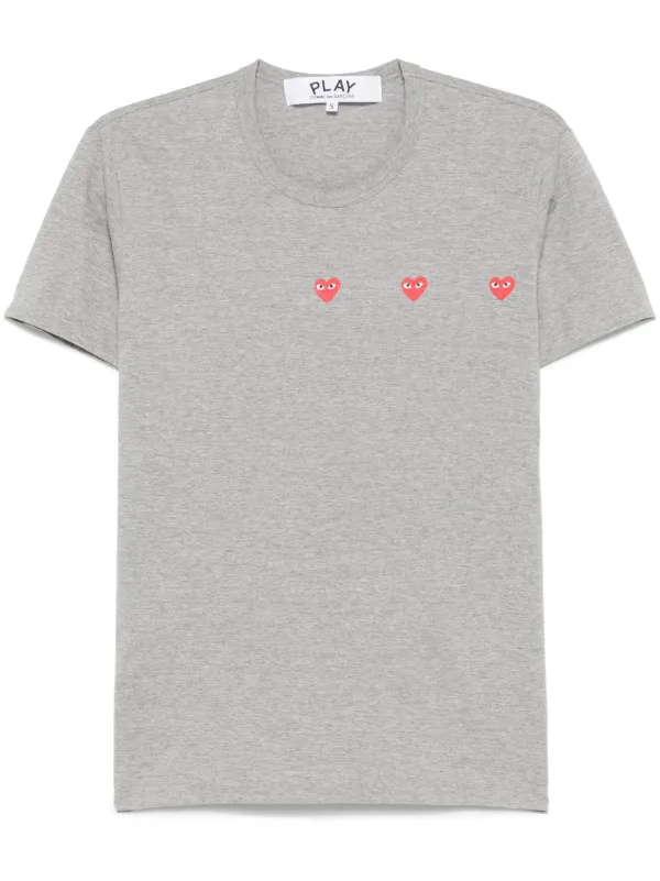 Comme Des Garçons Play ハートプリント Tシャツ | グレー