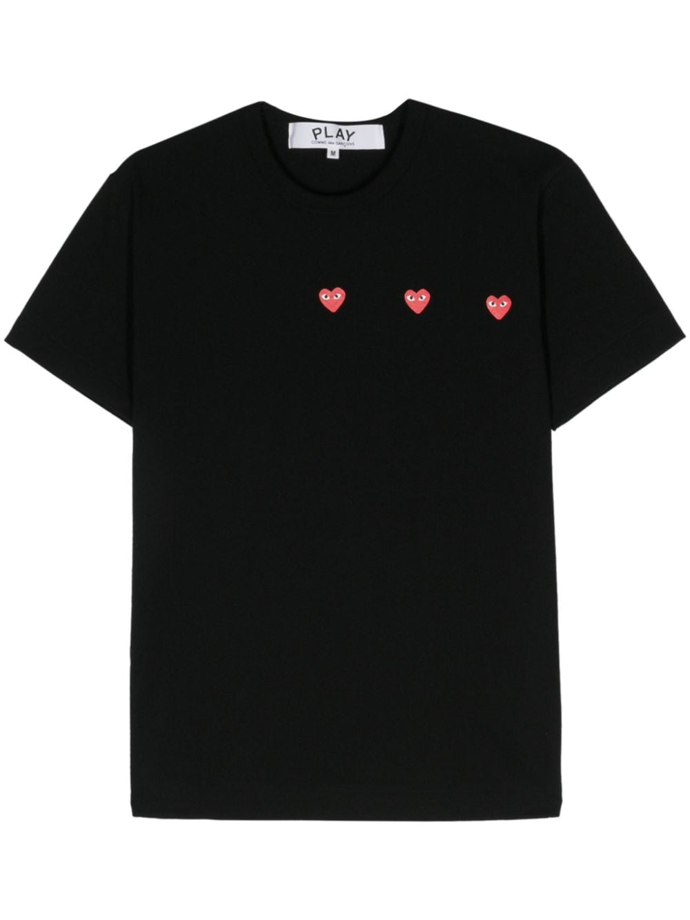 Shop Comme Des Garçons Play Heart-print T-shirt In 黑色