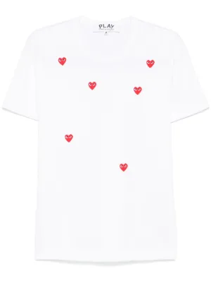 Comme Des Garçons Play ロゴ Tシャツ | ホワイト | FARFETCH JP