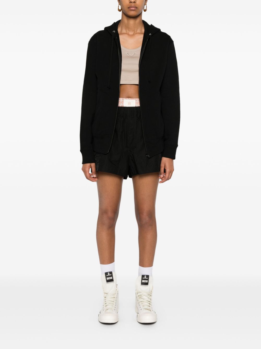 Shop Comme Des Garçons Play Signature Heart-patch Hoodie In Black