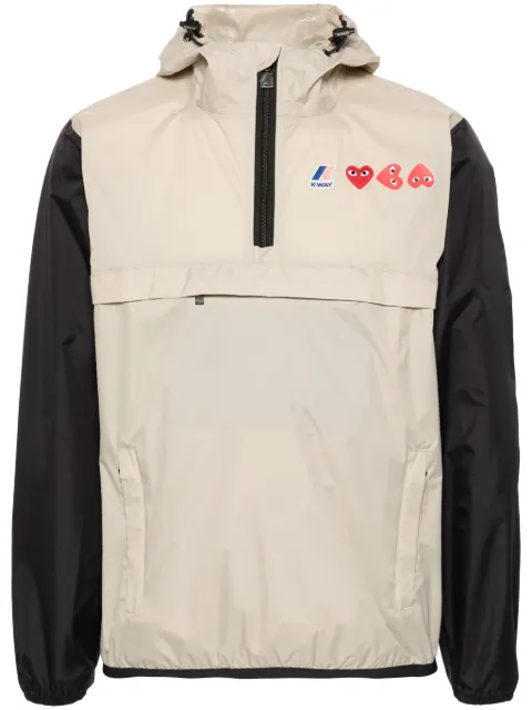 Comme Des Garçons Play x K-Way Heart-patch lightweight jacket