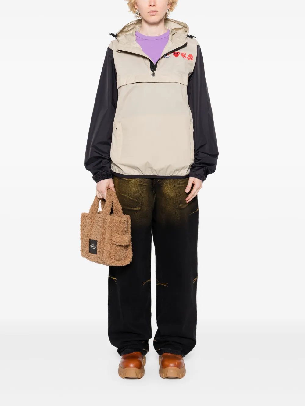 Comme Des Garçons Play X K-way Heart-patch Lightweight Jacket - Neutrals 