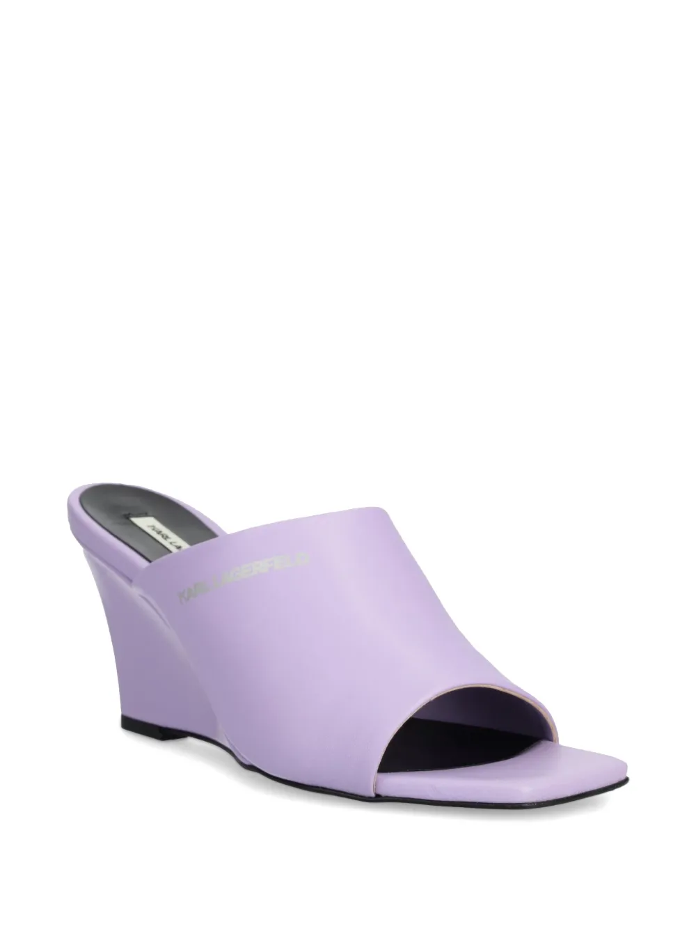 Karl Lagerfeld logo-print mules Purple