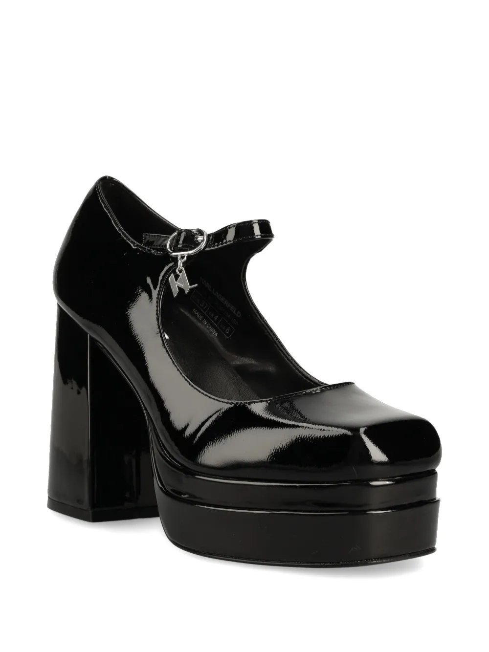 Karl Lagerfeld Leren pumps - Zwart