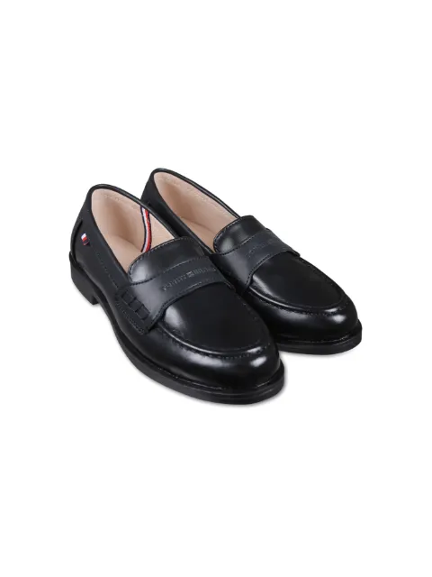 Tommy Hilfiger Junior logo-debossed leather loafers